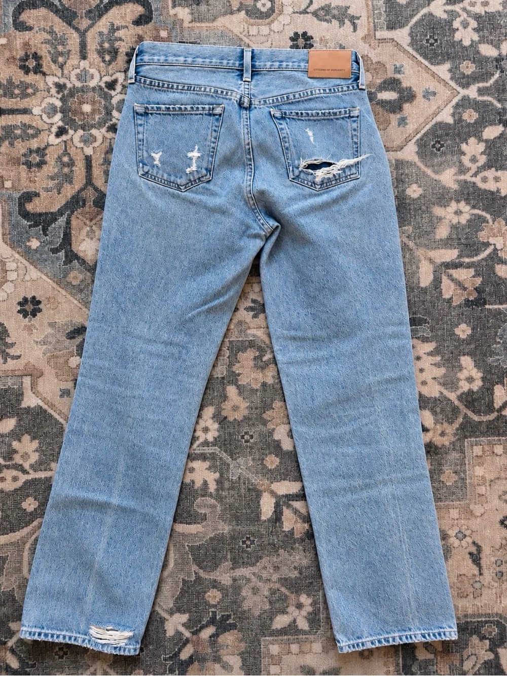 Citizens of Humanity Jeans Womens Blue Neve Relaxed straight leg jean size 24 - Picture 3 of 4